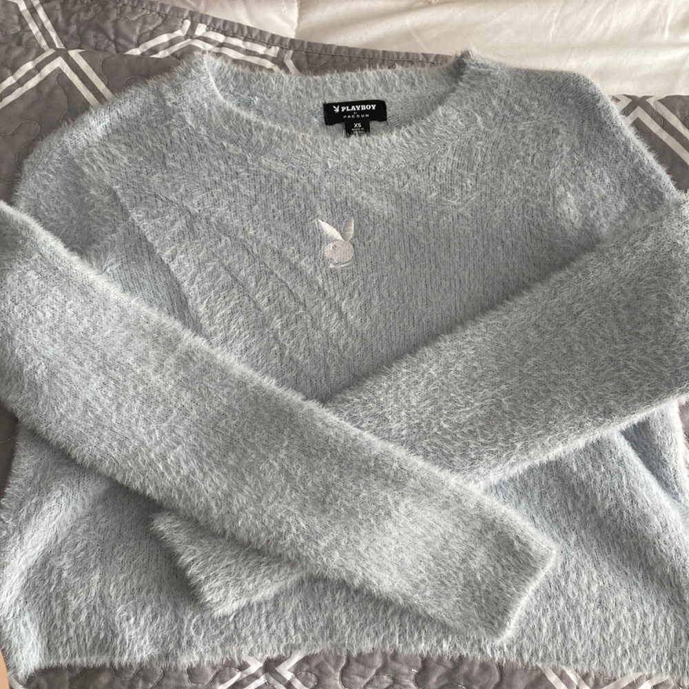 Playboy long sleeve crop top